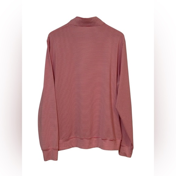 Turtleson Men's XL Pink Striped Quarter-Zip Golf Sweater - Picture 5 of 5